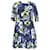 Erdem Floral Print Mini Dress in Blue Silk  ref.1293652
