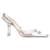 Mach & Mach Matilda 100 Crystal-Embellished Pumps in Silver Leather and Clear PVC Silvery  ref.1293672