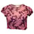 Loveshackfancy Rubin T-shirt court fleuri en viscose multicolore Fibre de cellulose Rose  ref.1293676