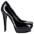 Zapatos de tacón con plataforma Curvy Saint Laurent Paris Palais en charol negro Cuero  ref.1293692