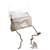 Borsa a catena mini Gucci GG Marmont in pelle argento metallizzato Metallico  ref.1293706