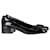 Saint Laurent Zapatos de salón Prada Block de tacón bajo en charol negro Cuero  ref.1293709