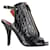 Sandali con cinturino posteriore con cerniera Givenchy in coccodrillo goffrato in pelle nera Nero  ref.1293721