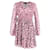Giambattista Valli Shirred Waist Mini Dress in Pink Floral Print Cotton  ref.1293737
