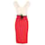 Vestido midi bicolor Roland Mouret em lã vermelha Vermelho  ref.1293750