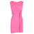Diane Von Furstenberg Vestido drapeado con detalle de lazo en la parte delantera en seda rosa  ref.1293753