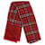 Lenço xadrez Burberry em algodão vermelho  ref.1293754