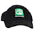 Balenciaga-Baseballkappe mit grünem Logo aus schwarzer Baumwolle  ref.1293756