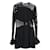 Autre Marque David Koma Mini-robe en cady à manches longues en macramé en polyester noir  ref.1293786