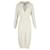 Vestido midi de punto Nanushka Flora en lana acrílica color crema Blanco Crudo Acrílico  ref.1293790