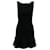 Sandro Paris Vestido negro sin mangas con detalle de encaje en poliéster negro  ref.1293795