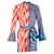 Diane Von Furstenberg Zig-Zag Print Belted Mini Dress in Multicolor Silk Multiple colors  ref.1293800