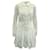 Self Portrait Kleid mit Spitzenbesatz aus weißer Baumwolle  ref.1293810