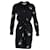 Diane Von Furstenberg Robe boutonnée à imprimé oiseaux en soie noire  ref.1293815