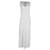 Ärmelloses Unterkleid aus gestreiftem Satin mit V-Ausschnitt und elfenbeinfarbenem Polyester von Theory Weiß Roh  ref.1293823