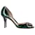 Zapatos de tacón con estampado animal y peep toe Jimmy Choo en charol verde Cuero  ref.1293869
