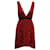 Mini-robe plissée à col en V Maje Relina en polyester rouge  ref.1293888
