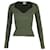 Khaite Kirah Ribbed-Knit Sweater in Green Viscose Polyester Cellulose fibre  ref.1293916