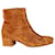 Gianvito Rossi Block Heel Ankle Boots in Camel Yellow Suede  ref.1293930
