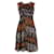 Oscar De La Renta Ethnic Print Sleeveless Dress in Brown Silk  ref.1293935