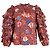 Top de manga con volantes de algodón rojo de Ulla Johnson Roja - vista 2