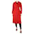 Hermès Abrigo de cachemir con botonadura forrada en rojo - talla UK 12 Roja Cachemira  ref.1293967