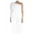 Stella Mc Cartney White asymmetric pleated sleeve top - size UK 8 Cotton  ref.1293985
