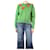 Autre Marque Molly Goddard Cardigan en laine appliqué floral vert - taille M  ref.1293989
