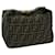 FENDI Zucca Canvas Hand Bag Black Brown Auth fm3243  ref.1294023