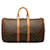 Keepall marrón con monograma de Louis Vuitton 45 Bolsa de viaje Castaño Cuero  ref.1294172