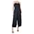 Autre Marque Vestido negro plisado con cuello halter - talla UK 10 Lana  ref.1294201