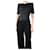 Balmain Black padded-shoulder corset top - size S Cotton  ref.1294208