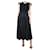 Autre Marque Black open-back tiered midi dress - size UK 10 Polyester  ref.1294218