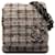 Chanel Umhängetasche aus grauem Tweed mit Kamelie Tuch  ref.1294238