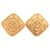 VINTAGE CHANEL LOGO CC DIAMOND CLIP EARRINGS 1994 METAL EARRINGS Golden  ref.1294326