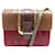 Chloé CHLOE HANDBAG IN TWO-TONE PYTHON LEATHER BROWN RED CROSSBODY HANDBAG Exotic leather  ref.1294358