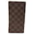 LOUIS VUITTON BRAZA N WALLET60017 CHECKED EBONY WALLET CARD HOLDER Brown Cloth  ref.1294387