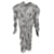 Isabel Marant Pandor Mini-robe froncée en soie argentée  ref.1294424