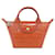 NEUE LONGCHAMP LE PLIAGE HANDTASCHE XS L1500Modische Handtasche aus HVC-Leder in Kroko-Optik Orange  ref.1294439