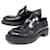 ZAPATOS PRADA MOCASINES CHOCOLATE 1D246M 37 Zapatos de cuero negro  ref.1294451