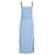 Diane Von Furstenberg Robe midi dos ouvert en polyester bleu  ref.1294466