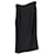 Yves Saint Laurent Falda drapeada hasta la rodilla de seda negra de Saint Laurent Negro  ref.1294472