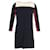 Victoria Beckham Kleid mit Viertelärmeln und Farbblockdesign aus mehrfarbigem Acetat Mehrfarben Zellulosefaser  ref.1294488