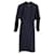 Vestido midi de manga larga Isabel Marant en algodón azul marino  ref.1294499