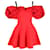 Schulterfreies Minikleid mit Rüschen von Alexander McQueen aus roter Viskose.  Zellulosefaser  ref.1294511