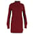 Céline Celine Knitted Jumper Dress in Burgundy Wool Dark red  ref.1294546