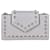 Capa para celular Valentino Garavani Rockstud com corrente em couro de bezerro cinza  ref.1294576