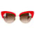 Dolce & Gabbana DG4277 Sizilianische Cat-Eye-Sonnenbrille aus rotem Acetat Zellulosefaser  ref.1294584