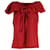 Marc Jacobs Ruffled Tie-Neck Top in Red Cotton  ref.1294596
