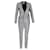 Ensemble de costume à fines rayures Saint Laurent en polyester argenté  ref.1294611